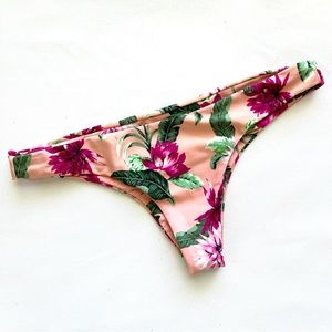 Tori Praver Seafoam Pink Floral Pink Bikini Bottoms